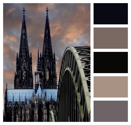 Sheets Hohenzollern Bridge Cologne Cathedral Image